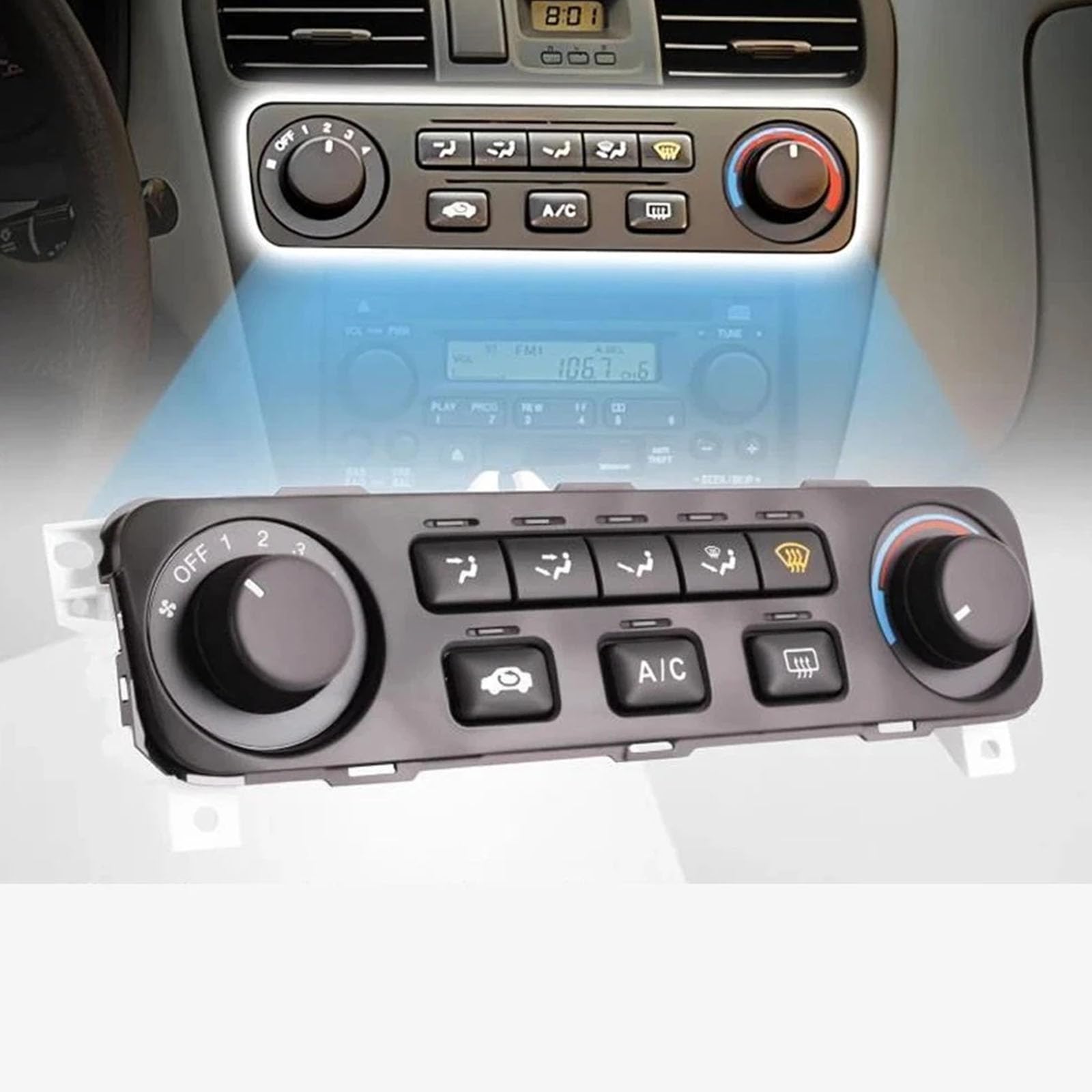 Pannello di controllo per auto in alluminio 79600-S84-A21ZA sostituzioni per sistemi climatici del veicolo Pannello di controllo adatto per autoveicoli Pannello auto per autoveicoli