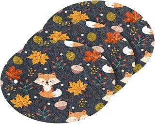 Autumn Leaves Fox Berry Kitchen Sponges Cleaning Dish Sponges Non-Scratch Scrubber Sponge for Kitchen Bathroom Cars, pack of 3