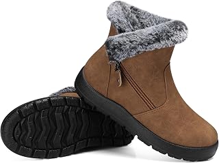 Winter Boots for Women Waterproof: Womens Snow Boots Warm - Ankle Fur Lined Booties - Insulated Winter Shoes