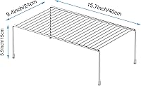 Vista 3 de iPEGTOP Estante organizador grande (15.7 x 9.4 pulgadas) para armario de cocina y congelador, juego de 4 estantes de alambre de metal inoxidables