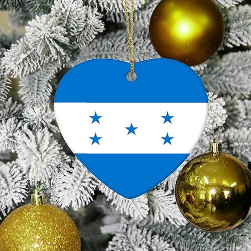 Miniatura 5 de Adorno colgante de árbol de Navidad con bandera de Honduras, adornos de Navidad de Honduras para niños, adolescentes y niñas, decoración de árbol de