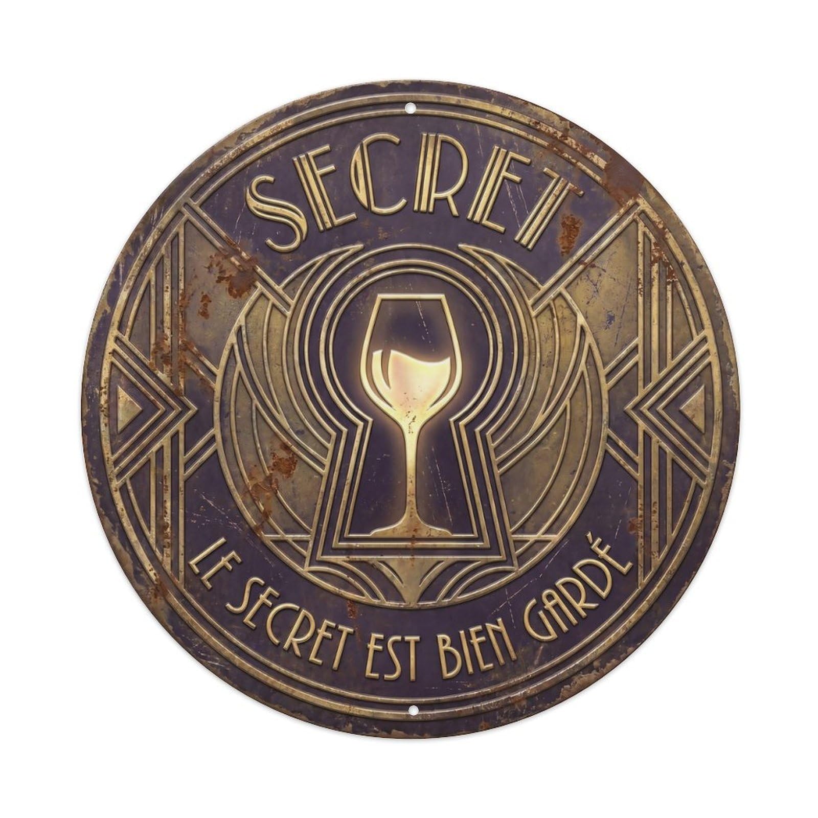 Secret Humorous Gathering Secret Metal Tin Sign