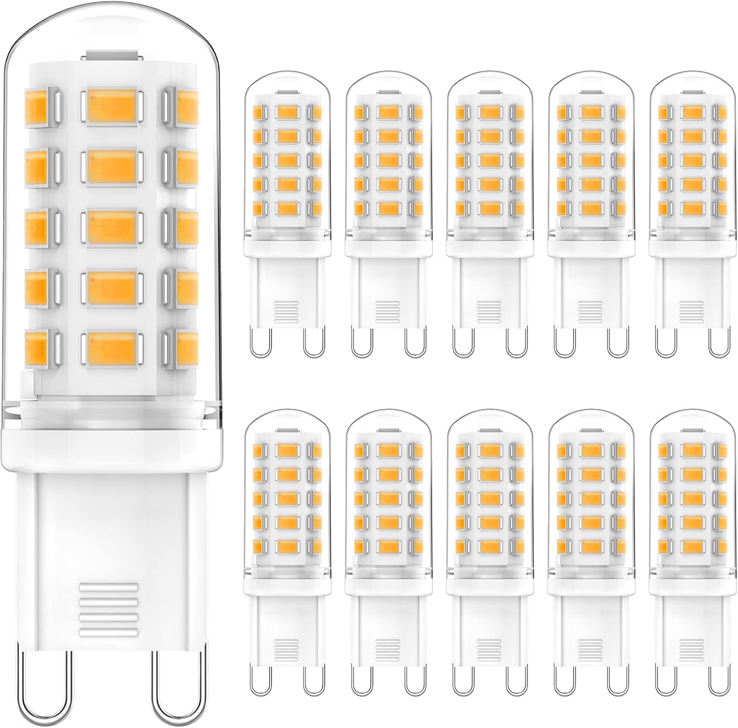 YUIIP G9 LED Bulb 4000K Natural White 4W (40W Halogen Equivalent), AC120V 400LM G9 Bi Pin Base Light Bulbs for Chandeliers Home Lighting, 360° Beam Angle, Non-dimmable, 5 Pack