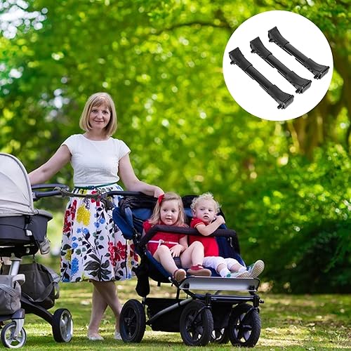 Miniatura 3 de ibasenice Conector de carrito de cochecito de 3 piezas para gemelos, accesorios universales para cochecito, accesorios universales para cochecito,