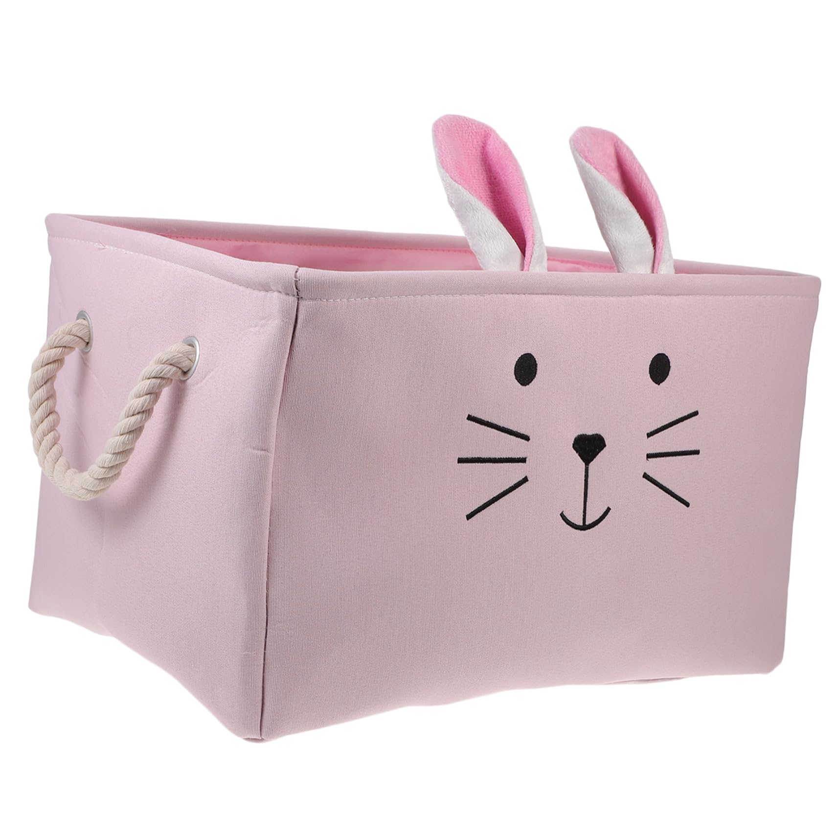 Panier à linge compact et boîte de rangement bureau style lapin mignon
