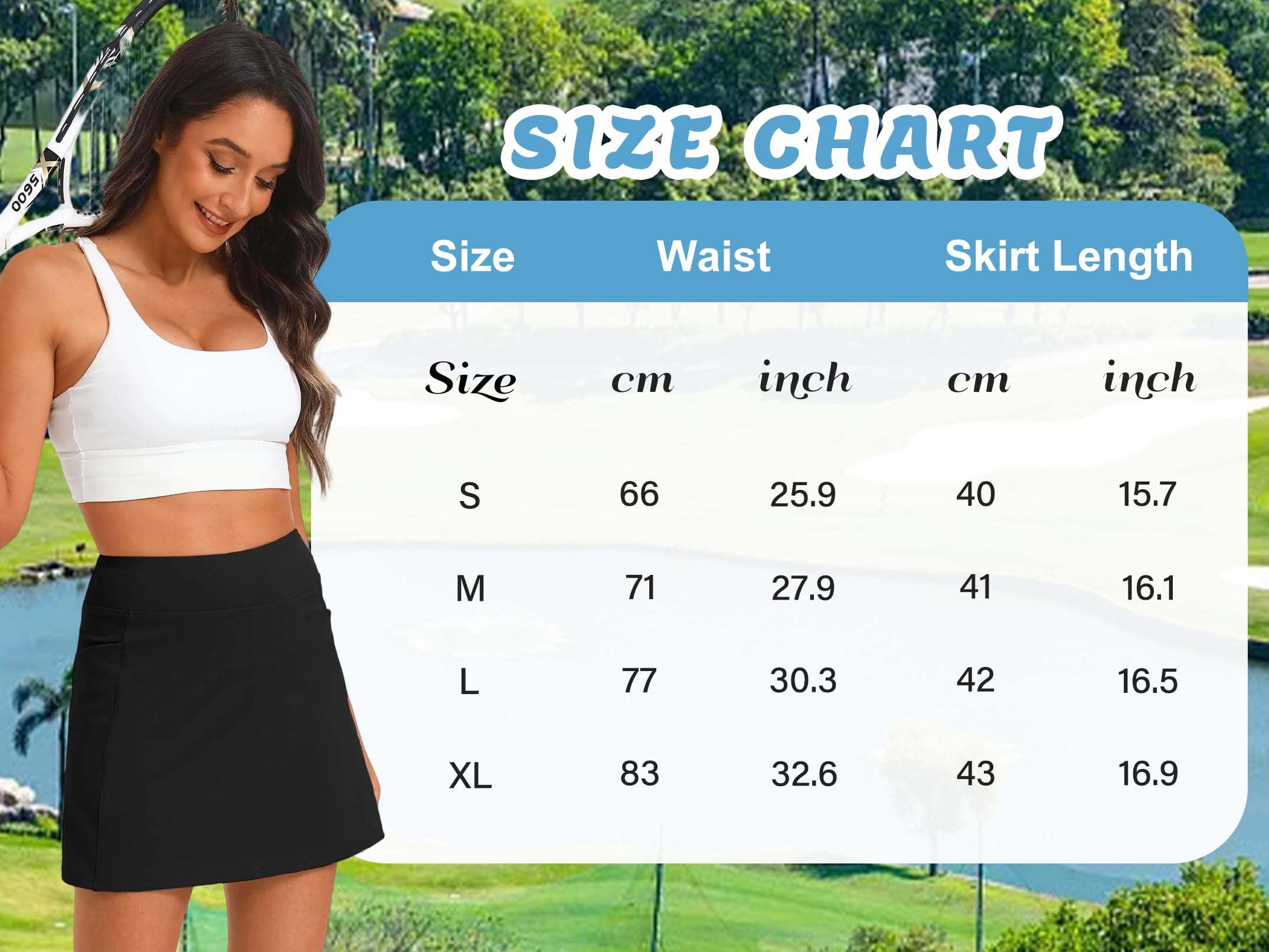 Oyamiki Falda pantalón para mujer, falda deportiva de tenis de cintura alta con bolsillos cortos, atlética, verano, casual, faldas de golf