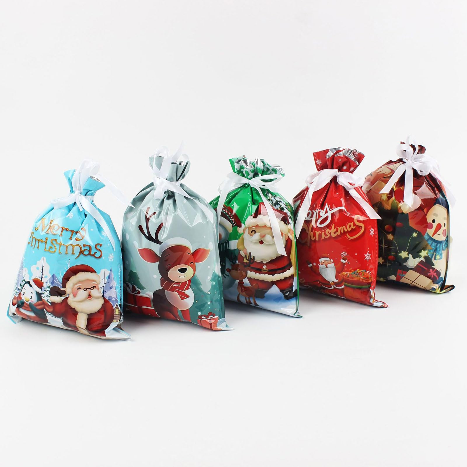 Torby do pakowania prezentów świątecznych, plastikowe słodkie przysmaki Goody Chocolate Bag, duże, średnie i małe torby, na zaopatrzenie imprezy(28 Sets One (4 Each))