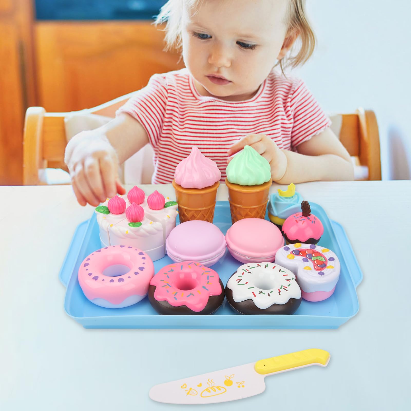 Pretend Play Food Set Plastic Cute Desserts Cake Ice Cream