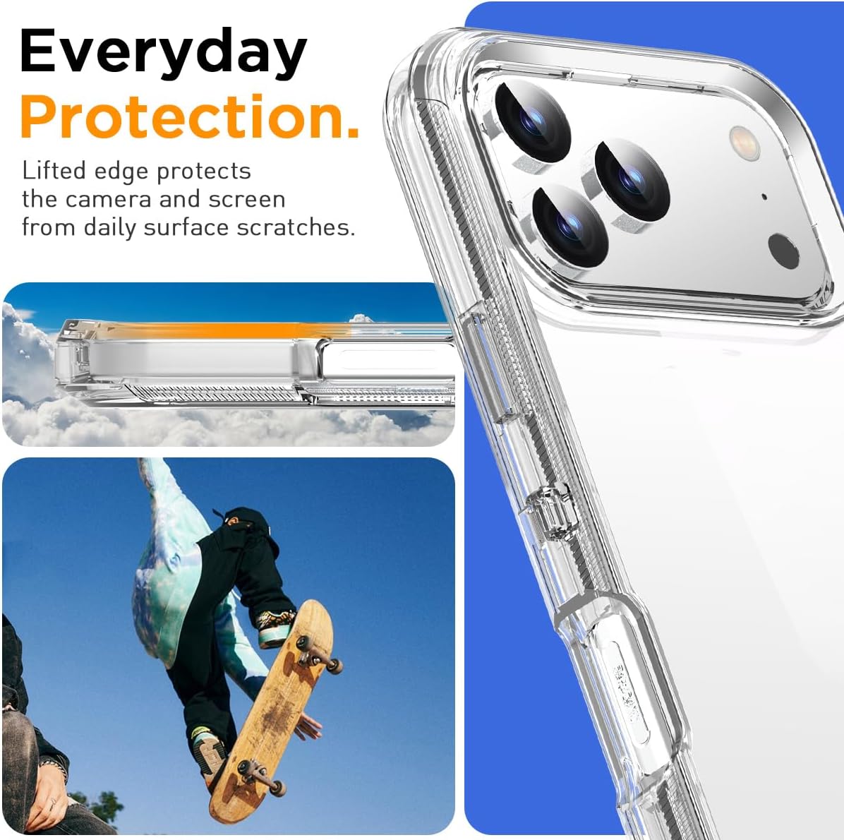AICase for iPhone 17 Pro Max Case Clear 3 in 1 Heavy Duty Drop Protection Full Body Rugged Shockproof/Dust Proof 3-Layer Military Protective Tough Durable Cover for iPhone 17 Pro Max 6.3"_910 - Image 6