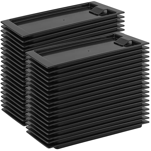 HAKZEON 40 bandejas de puntas para restaurantes, bandejas de puntas para cheques, bandeja de cuadros negros, bandeja de presentación de cheques para