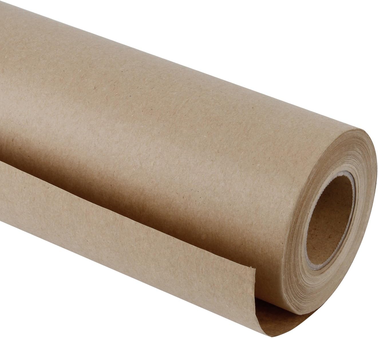 RUSPEPA Brown Kraft Paper Roll - 76.2 cm x 30 m - Natural Recyclable Paper Perfect for for Crafts, Art, Gift Wrapping, Packing, Postal, Shipping, Dunnage & Parcel