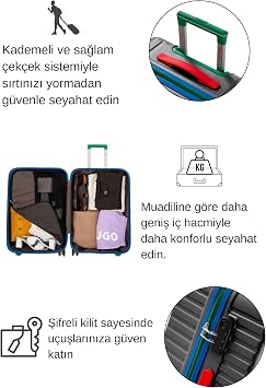 louisiana polo Kabin Boy%100 Polikarbon Valiz 4x2 Teker Antrasit 1088