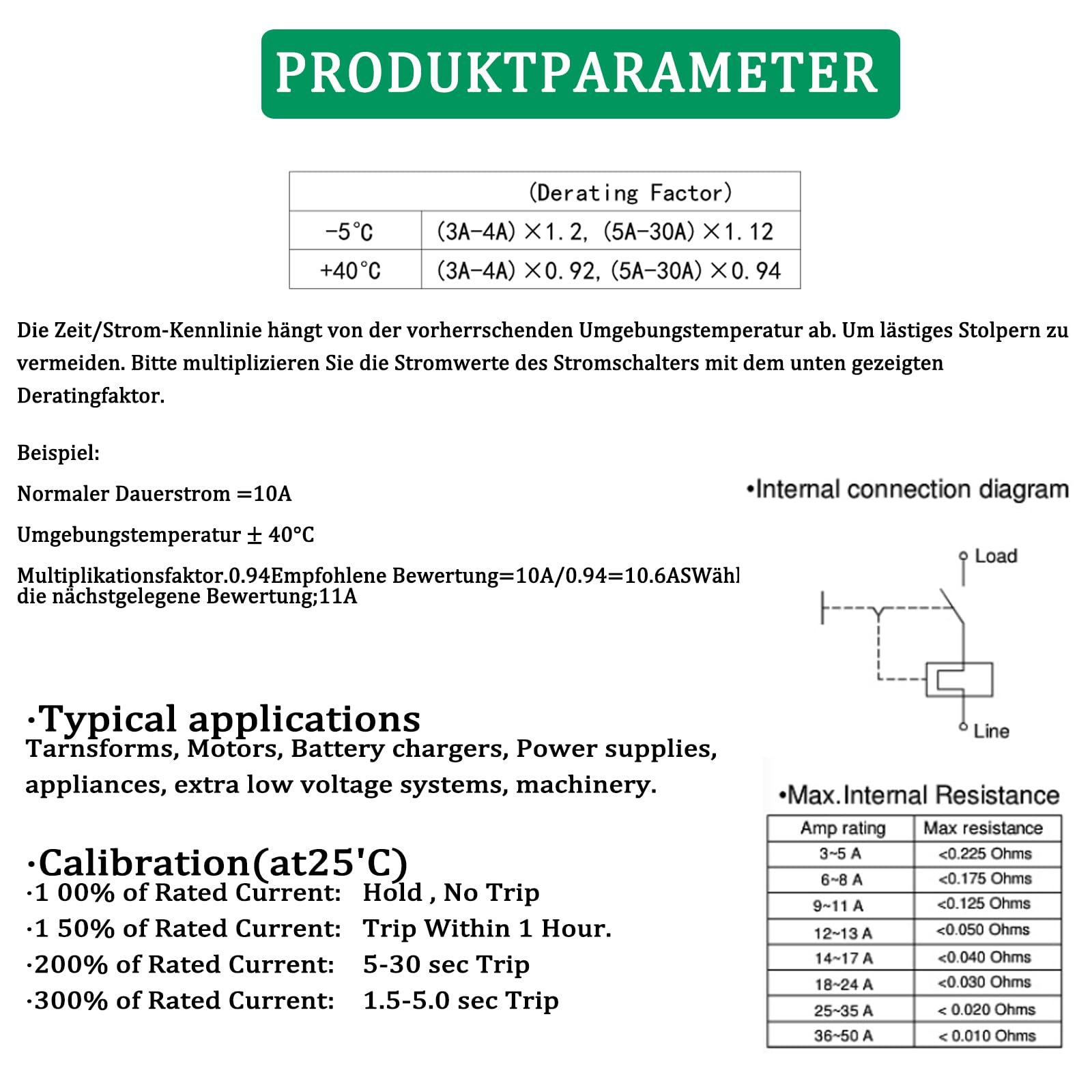 Disyuntor térmico 98 Serie 3A 125/250 VAC para interruptor de circuito con terminales de conexión rápida y cubierta impermeable para botones 32 V CC, 2 unidades