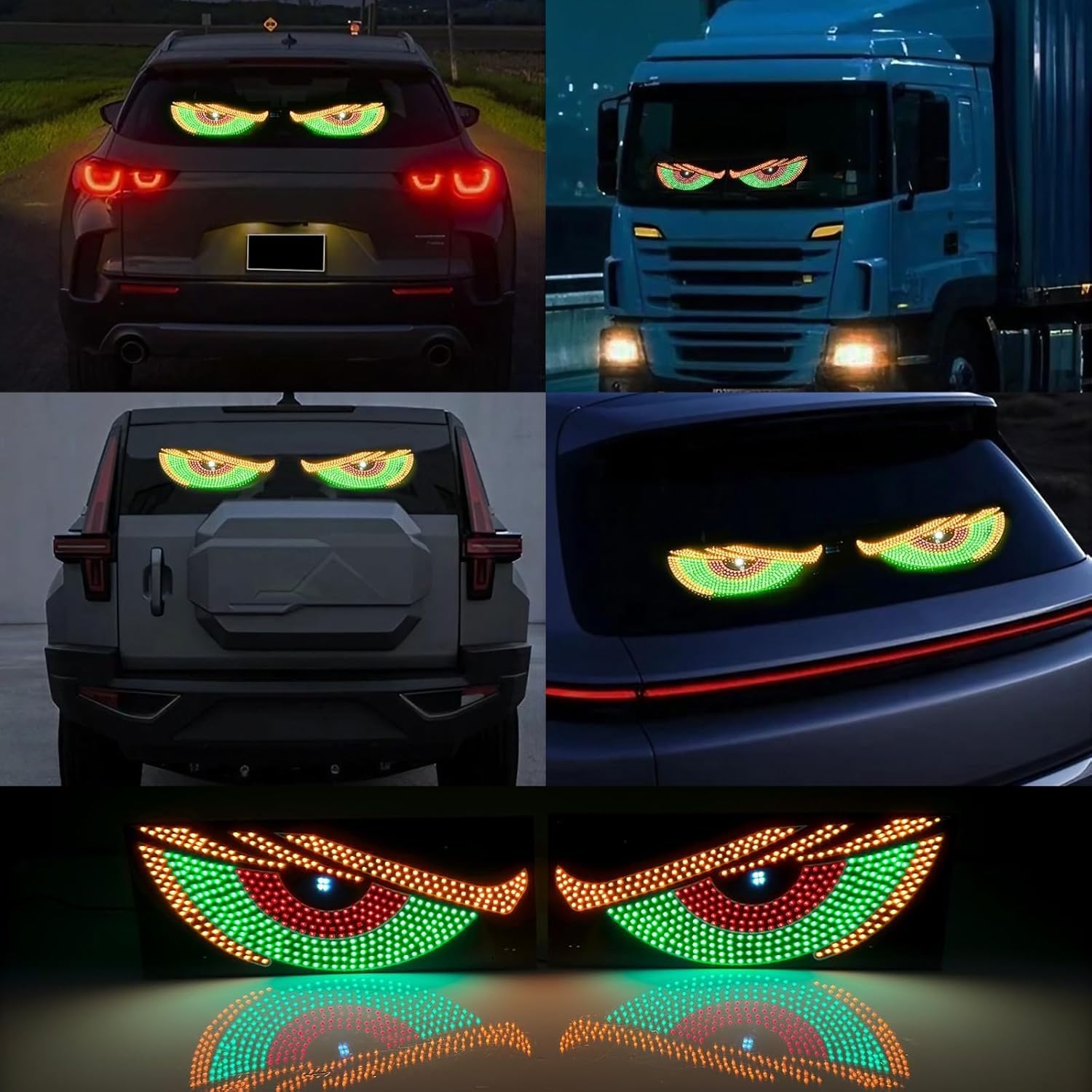 Coole LED Devil Eye Frontfolie Für Auto & SUV - 11 Lichteffekte, Einfach Anzubringen