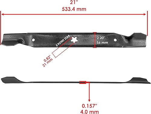 Miniatura 2 de Caltric Juego de 2 cortacésped de 42 pulgadas compatible con Husqvarna Yth18542 Yth20B42T Yth20F42T