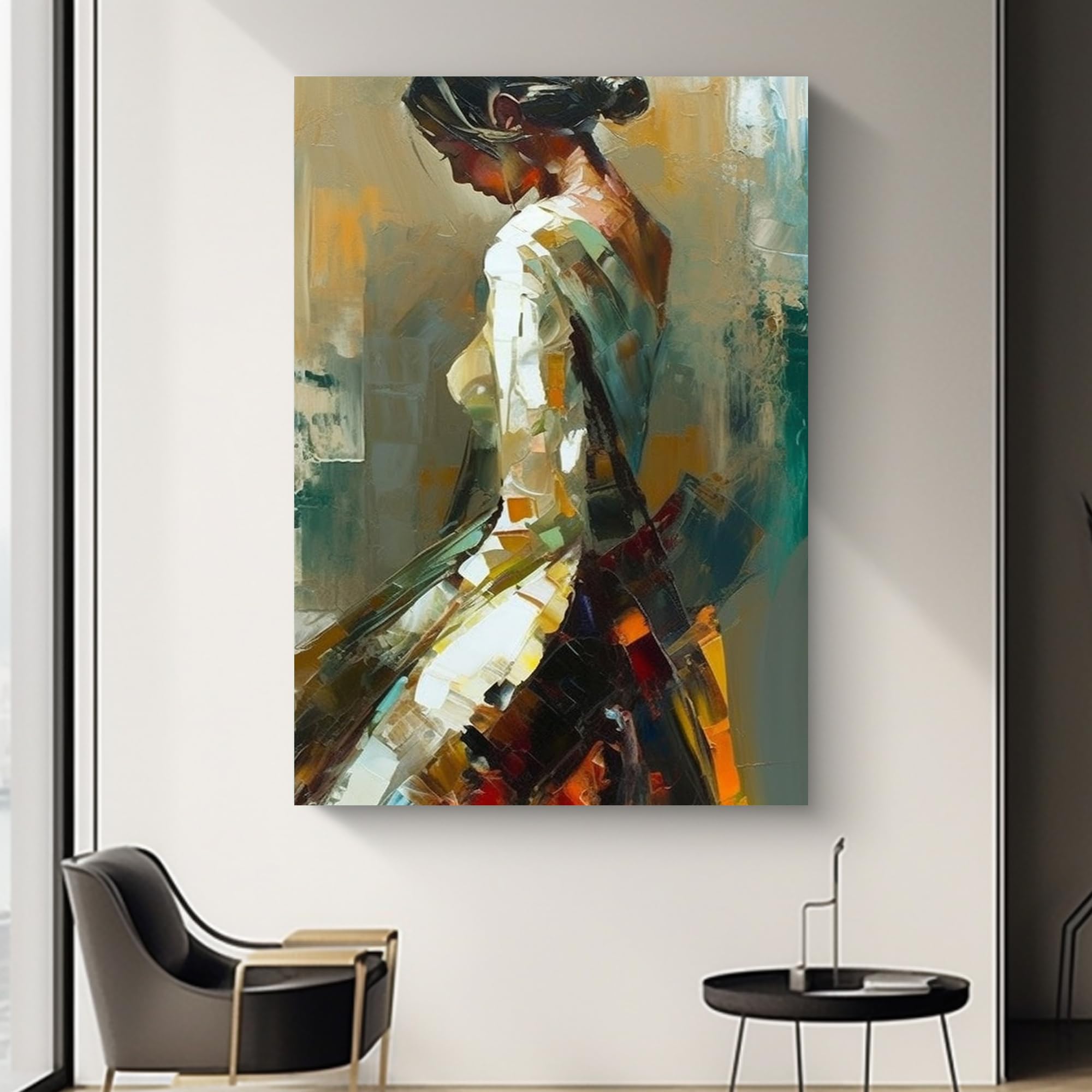 Amazon.com: Yahedoba Original female oil painting, original