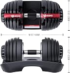 HAKENO 15 in 1 Adjustable Dumbbell 52.5lb with Fast Automatic Adjustable and Weight Plate for Body Workout Home Gym 52.5LB/24KG