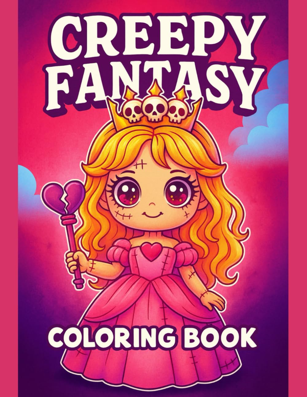 Creepy Fantasy Coloring Book Cute Pastel Goth Adventures for Kids Who Love Spooky & Sweet Art: 50 Kawaii Horror Characters with Gothic Vibes, Adorable ... & Magical Scenes for Relaxing Creative Fun