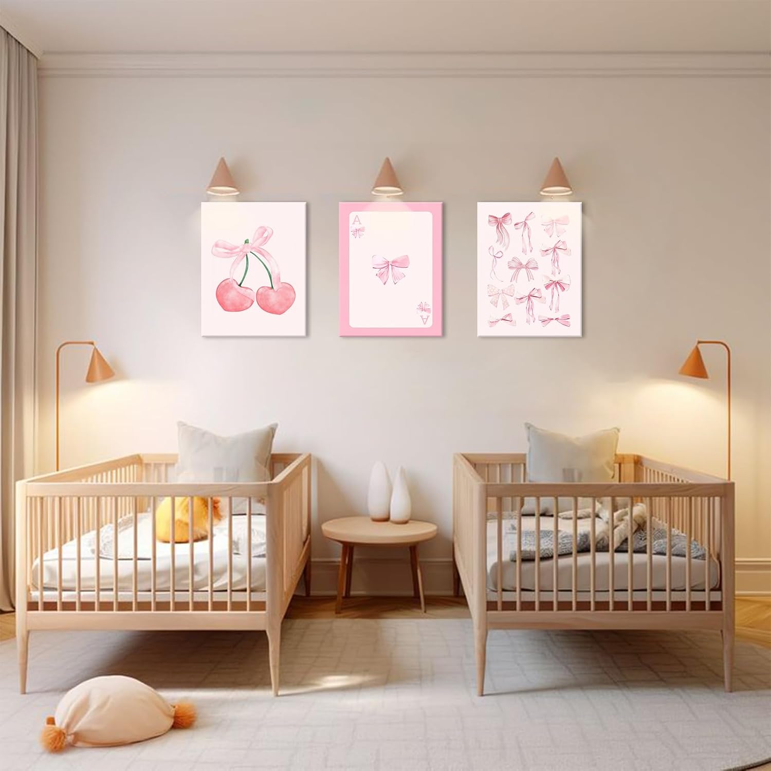 Aroutde 3Pcs Trendy Framed Wall Art Aesthetic Canvas WallDecor Girl Room Coquette for Living Room Bedroom 12x16Inch