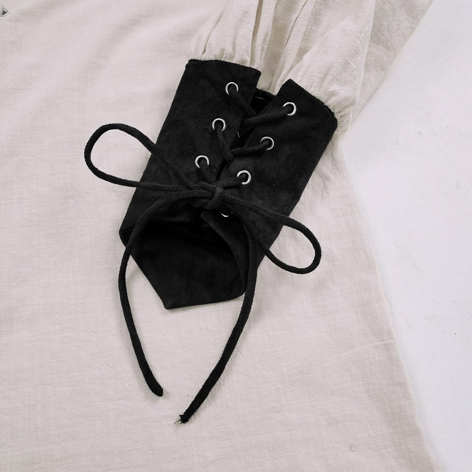 Men's Pirate Costume 5 Pcs Medieval Renaissance Outfits Halloween Viking Set - Image 6