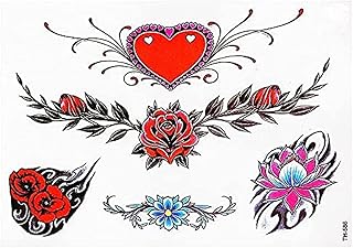 تاتو وشم مؤقت مضاد للماء أجنحة فراشة زهرة وشم مزيف تاتو فلاش