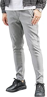 [サムディフ] 裏起毛スキニーパンツ 暖パンツ メンズ 防寒ロングパンツ ストレッチチノパン スリムフィット ウエストゴム