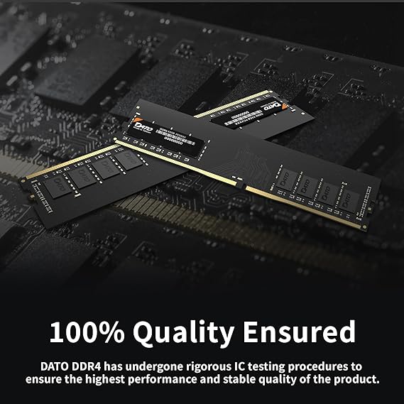 DATO DDR4 RAM 8GB 3200MHz, PC4-25600 CL22 1.2V 288-Pin Non-ECC unbuffered dimm, Desktop Memory Module