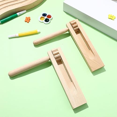 Miniatura 7 de 2 piezas de trinquete de madera fabricante de ruido mexicano fabricante de ruido de madera tradicional Matraca juguete para fiesta de cumpleaños,