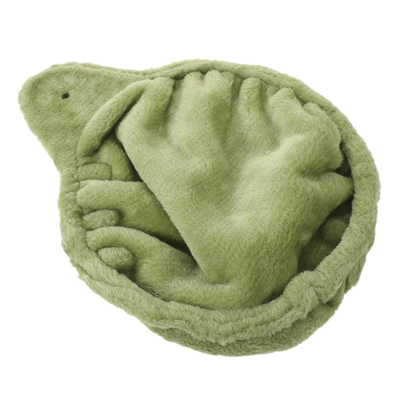 Structure hamac chat en peluche douce verte pour coin de repos serein
