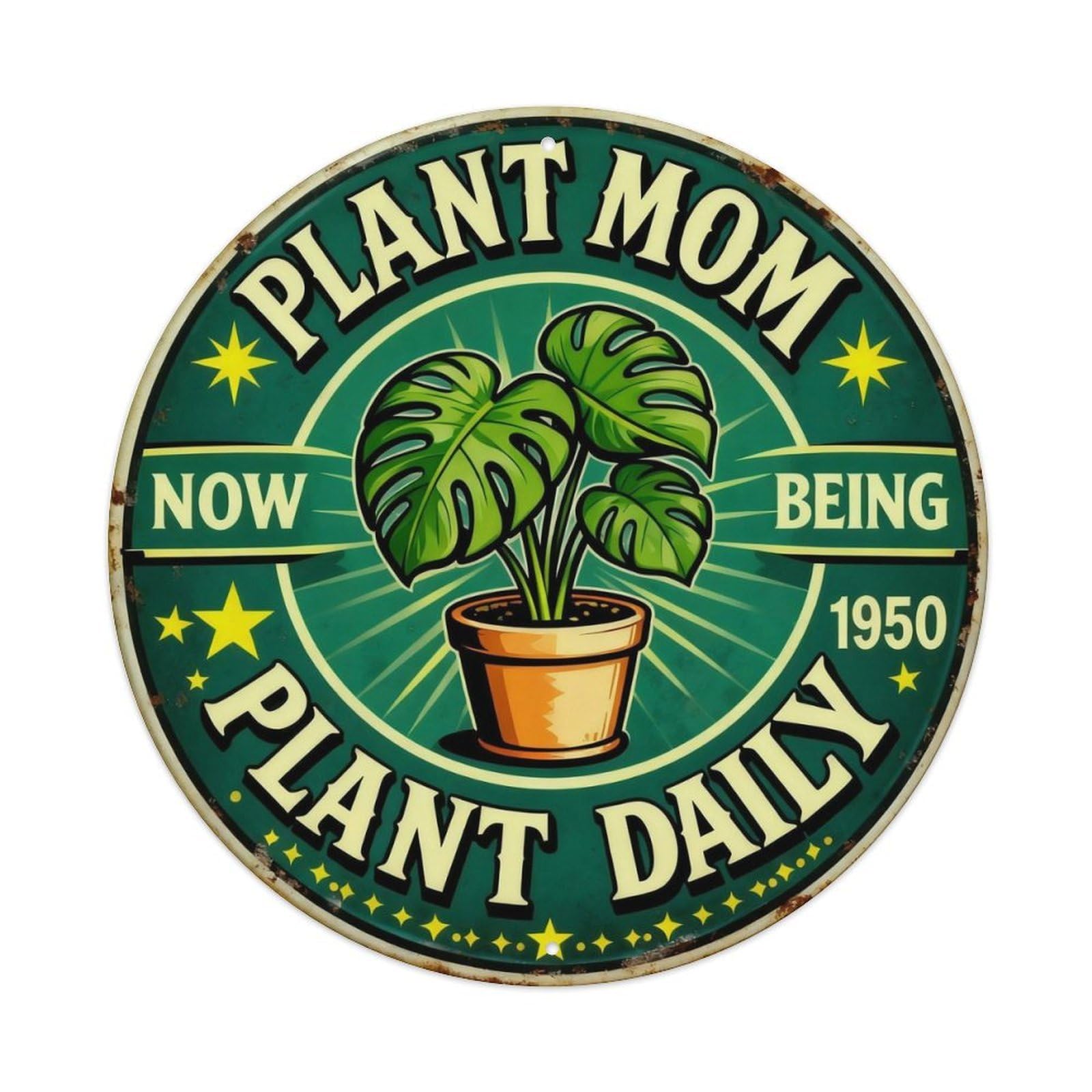 Plant Mom Tin Sign Metal Tin Sign Plaque