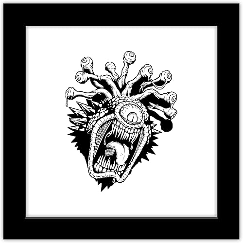 Trends International Gallery Pops Dungeons & Dragons - Arte de pared clásico de Beholder, versión enmarcada negra, 12 x 12 pulgadas Trends International Gallery Pops Dungeons & Dragons - Arte de pared clásico de Beholder, versión enmarcada negra, 12 x 12 pulgadas