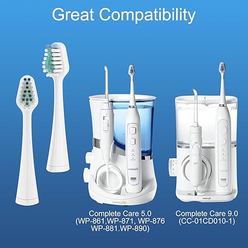 Miniatura 2 de Cabezales de repuesto para AquaSonic Duo y Home Dental Center Electric Toothbruh, paquete de 10, color negro