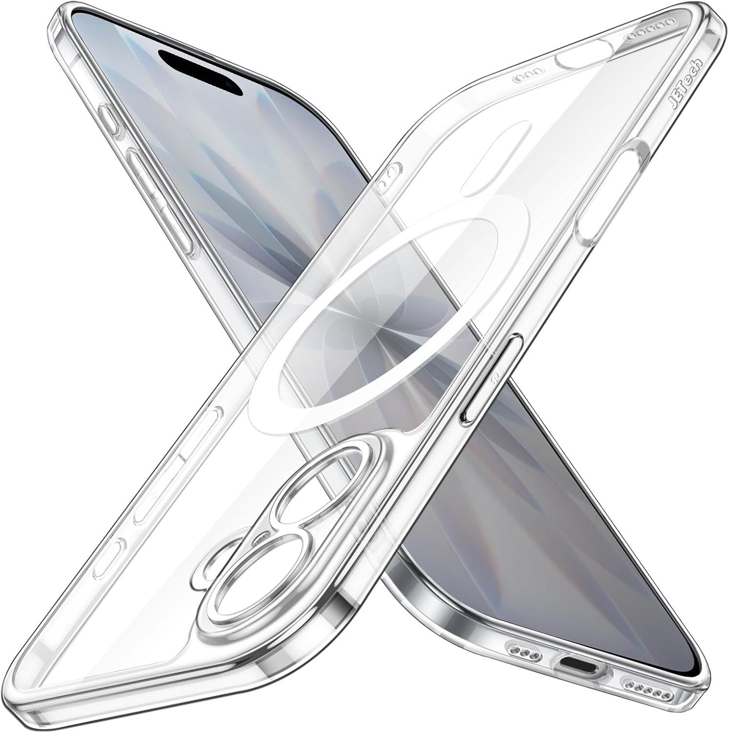 JETech Magnetic Slim Case for iPhone 17 6.3-Inch Compatible with MagSafe, Camera Lens Full Protection, Ultra-Thin Lightweight Clear Minimalist Protective Phone Cover (Clear)