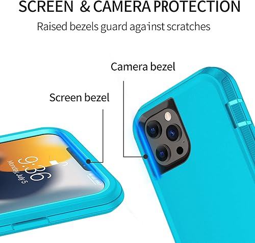 Miniatura 10 de Funda compatible con iPhone 13 Pro, protección contra caídas, cuerpo completo, resistente, a prueba de golpes, a prueba de polvo, militar,