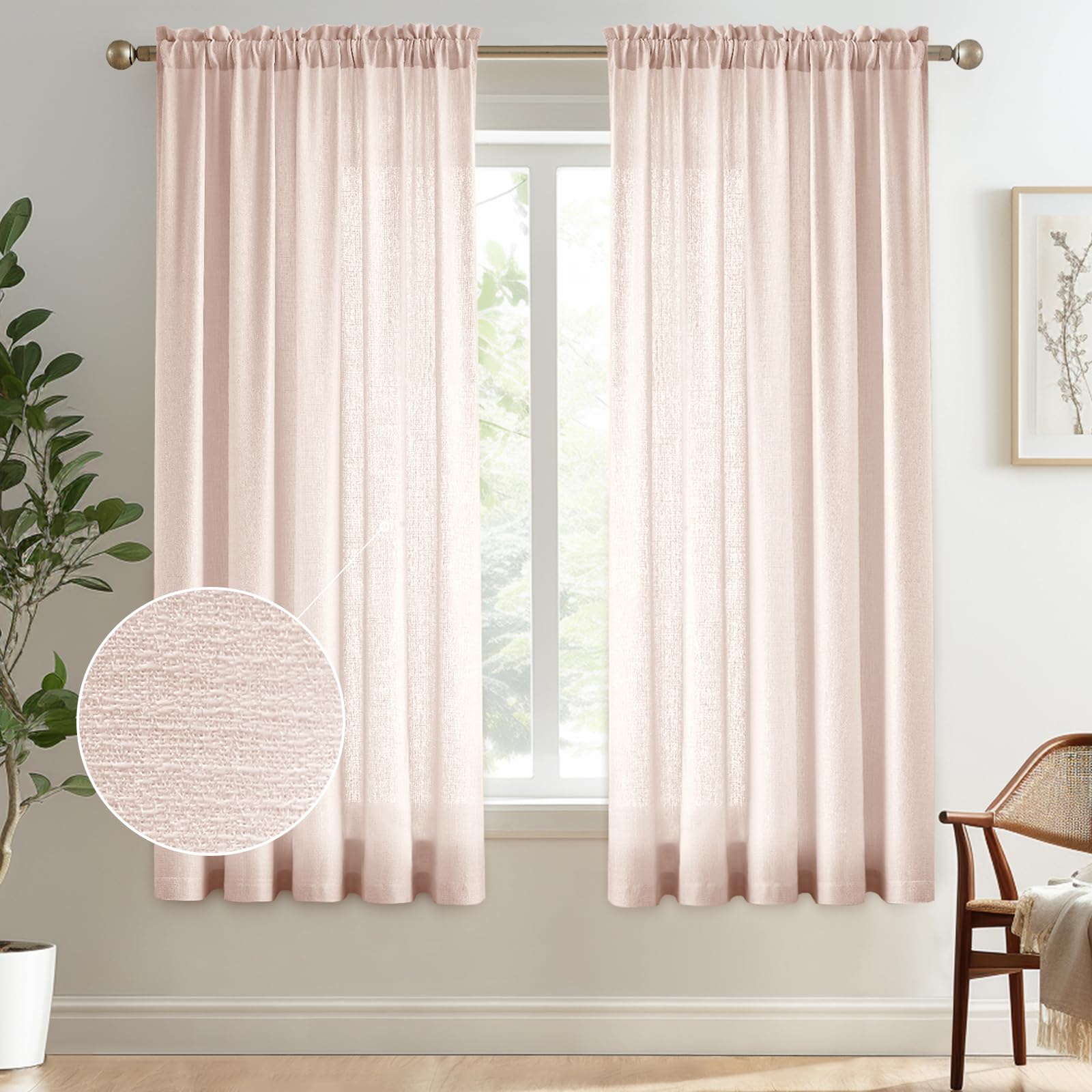 Melodieux Semi Sheer Curtains