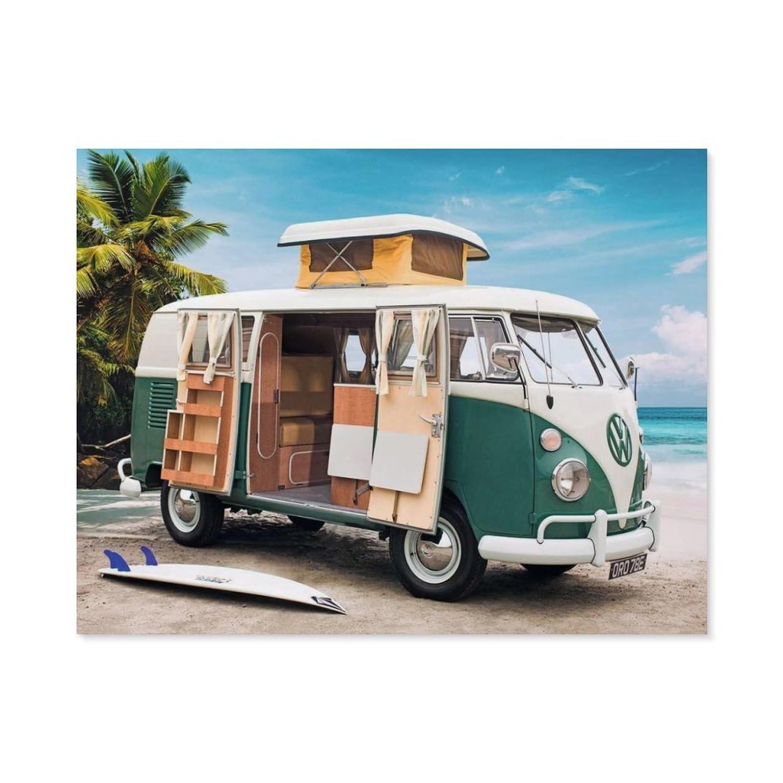 GSBRSNTS Paint by Numbers for Adults Kids Beginner，Camper Van，DIY Acrylic Painting by Numbers Kits with Brushes Acrylic Pigment Home Decoration Brithday Gifts(40x50cm-B52