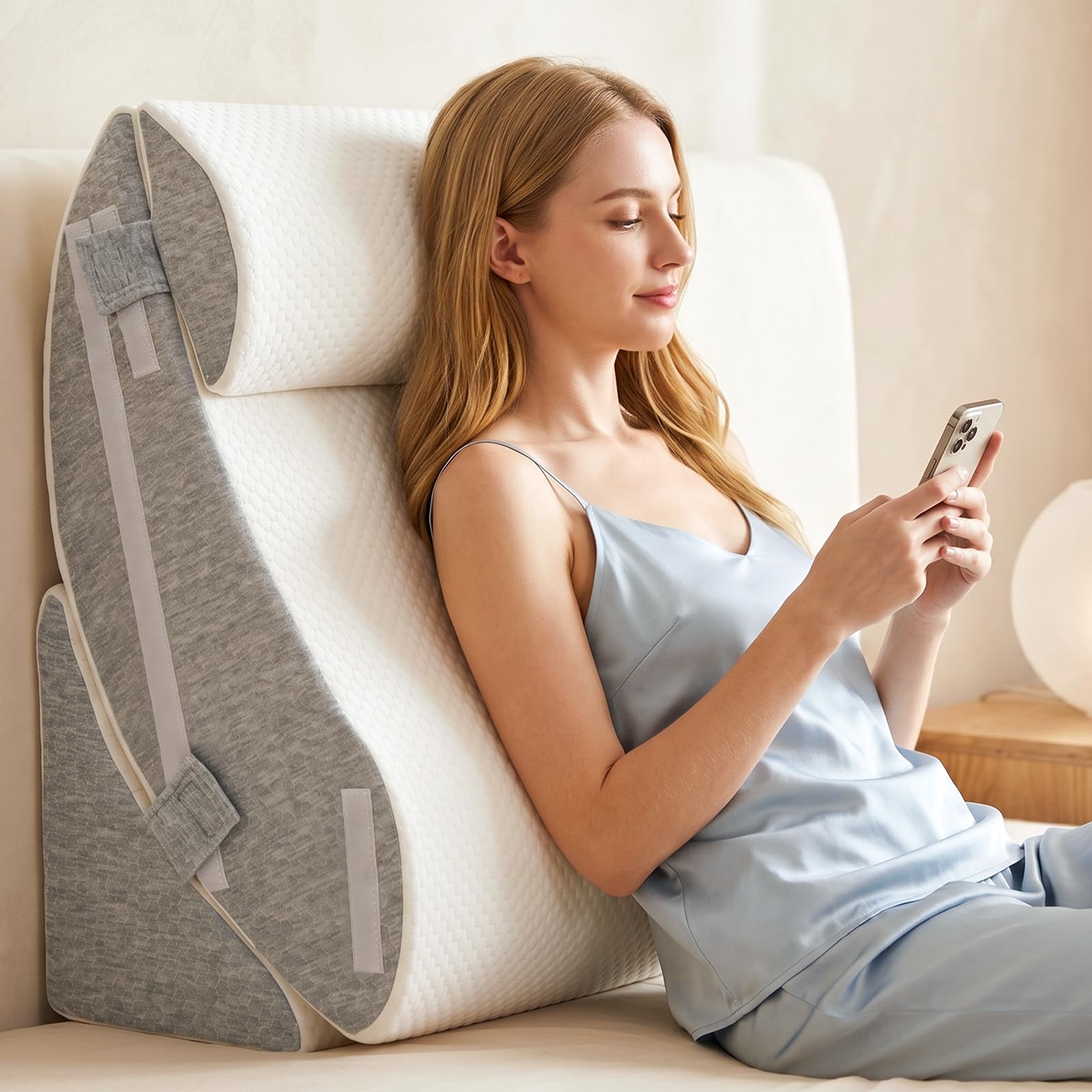 Coussin de lit réglable en mousse pour récupération post-opératoire et soutien dorsal