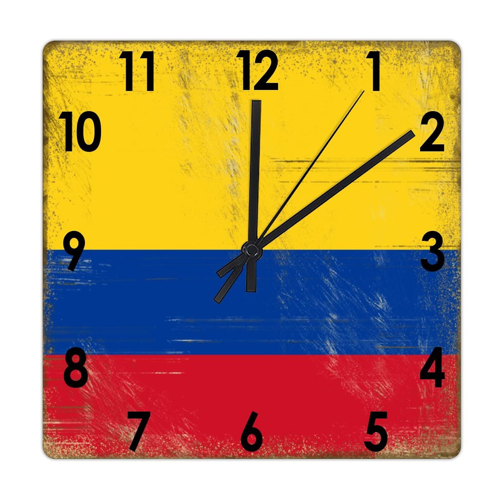 Horloge murale silencieuse Colombie 38 cm, grand format vintage pour un salon apaisé