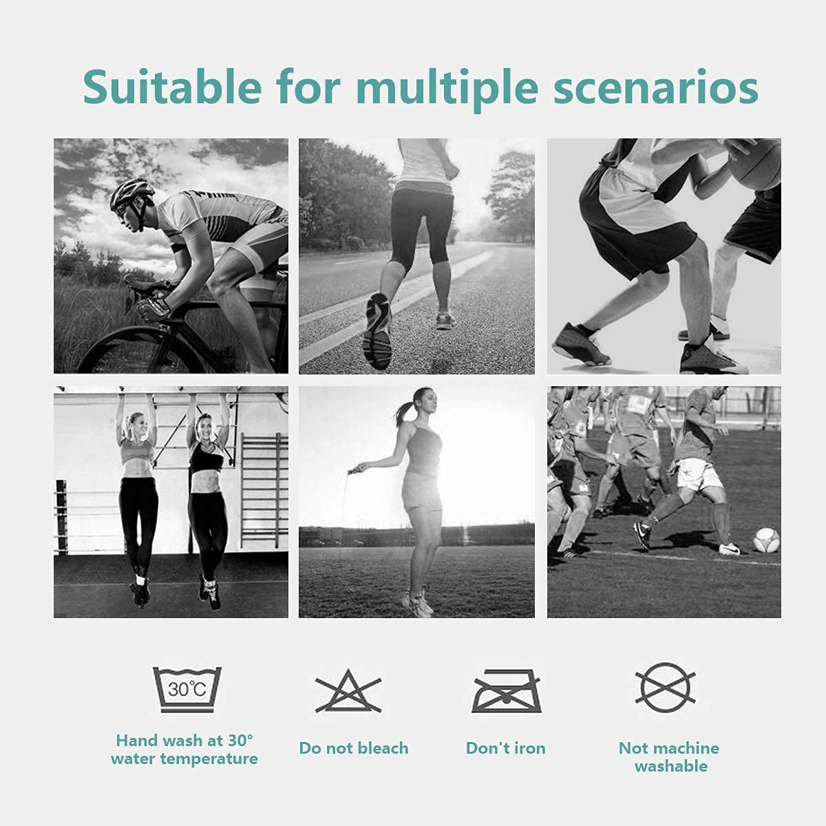 Genouillère, 1 pack élastiques, Respirantes, Antidérapantes, Idéales pour Les Ménisque Déchiré, L'arthrite, ligamentaire endommagé, Basketball, Volleyball, à la Course à Pied, Hommes et Femmes