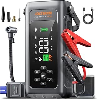 Joltekon VP30 4500A Jump Starter with 150PSI Air Compressor - Portable 8-in-1 Jump Box for 9L Gas/8L Diesel, Tire Inflator, Power Bank & Lights