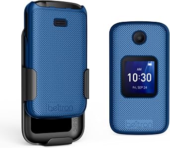 BELTRON Case with Clip for Go Flip 4 / TCL FLIP Pro Phone 4056W, 4056L, 4056Z, 4056V, TCL Go Flip 2, TCL Flip 2 - Blue