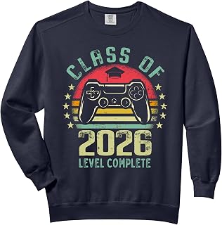 Class Of 2026 Level Complete Video Gamer Senior Graduation Comfort Colors Adult Sweatshirt