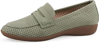 Cliffs by White Mountain Women's Cushioned Samson Perforated Penny Loafer