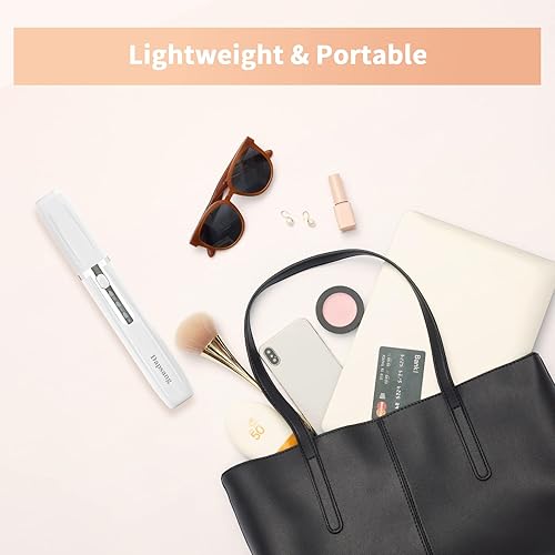 Miniatura 8 de Dapsang Recortadora de cejas, maquinilla de afeitar eléctrica para mujeres y hombres, recargable, sin dolor, con luz LED, removedor de pelo facial