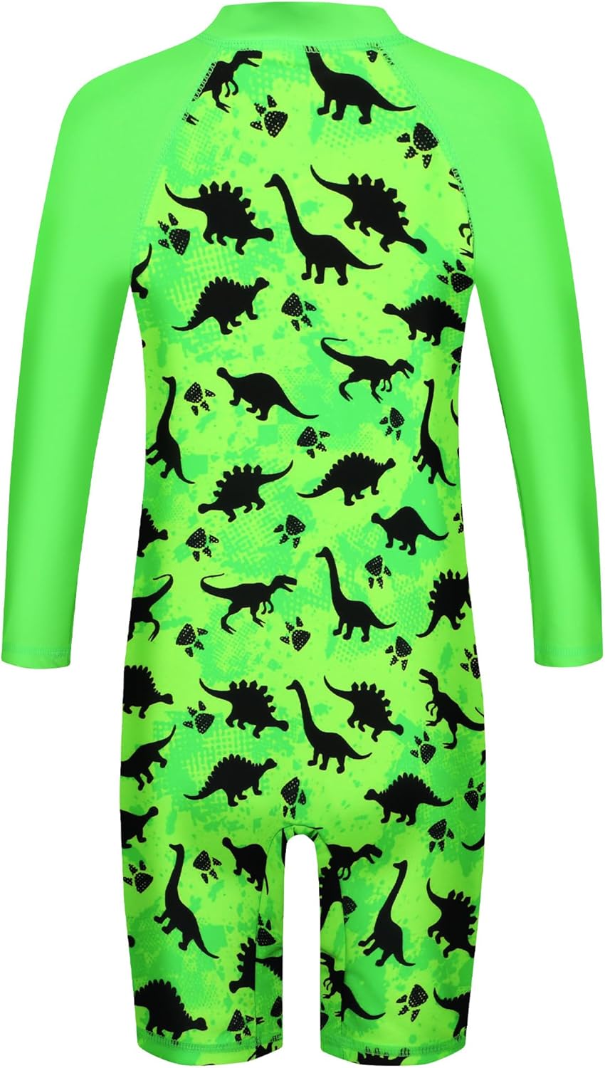 TFJH E Boys Long Sleeve Swimsuits Rash Guard Swimwear 50+ UV Zip One-Piece - Image 2