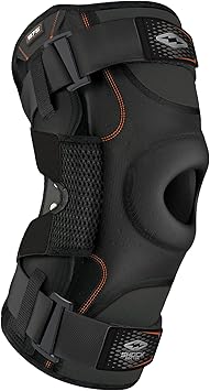 Shock Doctor Compression Knee Brace for Men & Women, Maximum Support, Adjustable Dual Hinges, Black, Large