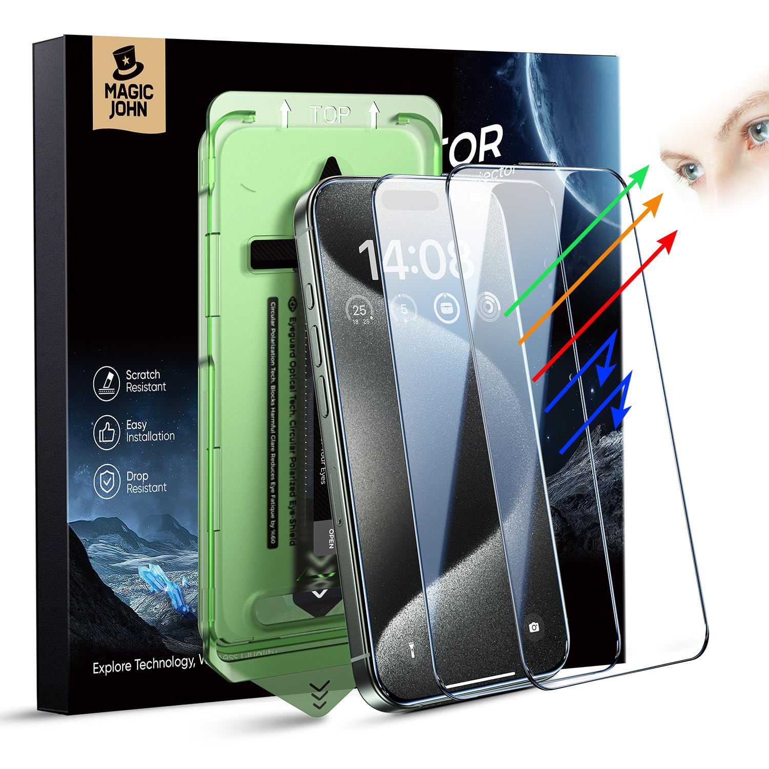 MAGIC JOHN 3rd Gen Per IPhone 16 ProMax (6,9 Pollici), Pellicola - Foto 6