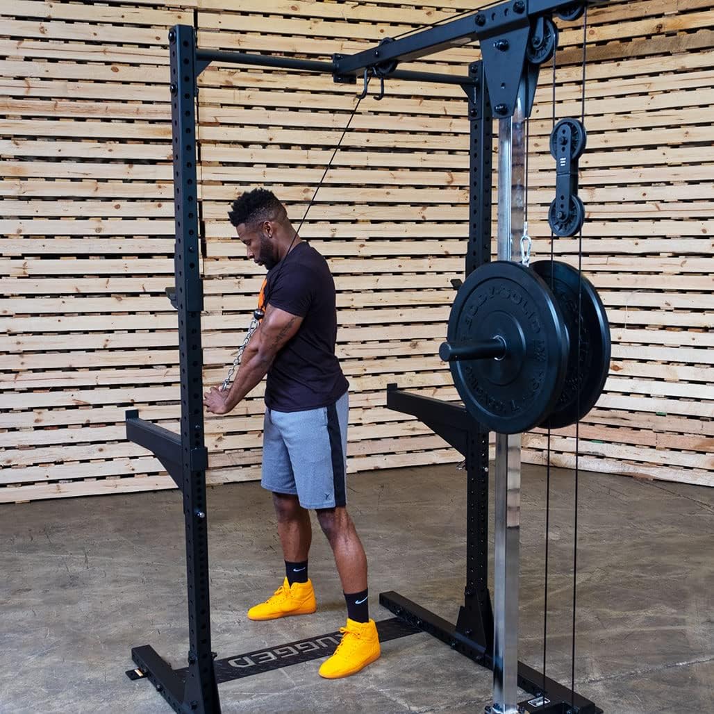 Rugged Fitness (Y230 Rugged Half Rack LAT Attachment, Only Compatible with Y120 Rugged Maverick Half Rack