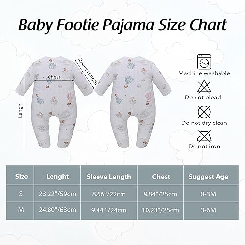 Miniatura 2 de Miracle Baby Saco de dormir para bebé con pies de invierno, manta portátil con piernas, saco de dormir para recién nacido 2.5 TOG, 0-6 meses, nubes