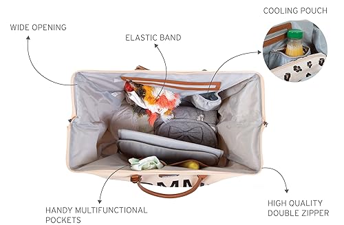 Miniatura 106 de Childhome Signature - Bolsa de pañales deportiva, bolsa de mano repelente al agua, bolsa de pañales grande, bolsa de viaje esencial para bebés